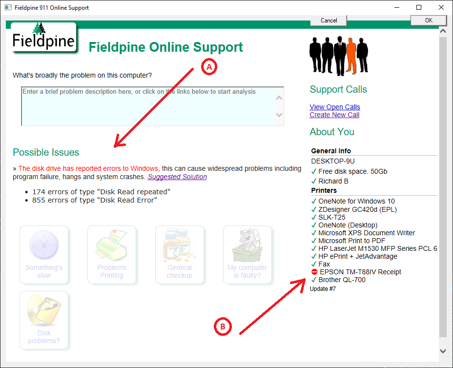 Fieldpine Support Tool