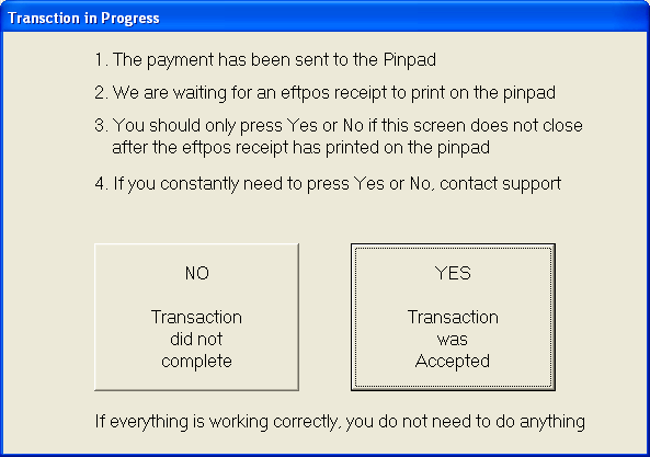 Smartpay eftpos transaction status